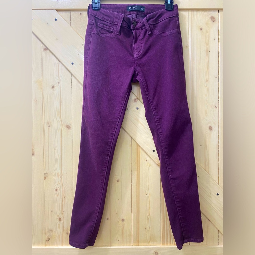 🥰😎Just Black Denim Purple Mid-Rise Skinny Jeans